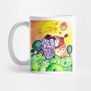 Cute Sheep in Jungle Watercolor Illustration Mug